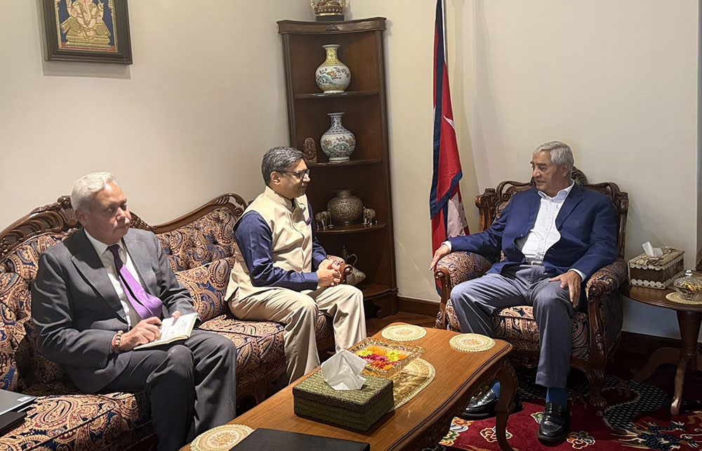 कांग्रेस सभापति देउवा र भारतीय विदेश सचिव मिस्रीबीच भेटवार्ता