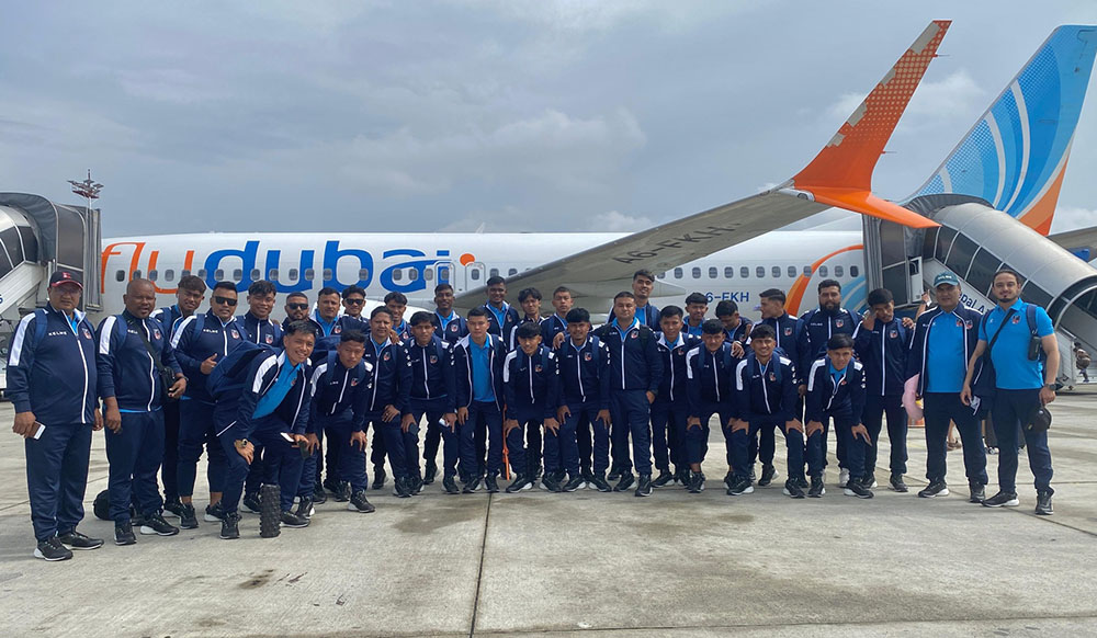 एएफसी यू-२३ एशिया कप छनौट खेल्ने नेपाली टिम ताजिकिस्तान प्रस्थान