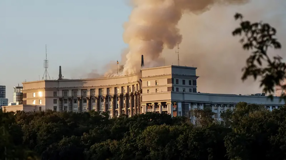 कीभस्थित क्याबिनेट भवनमा रुसको आक्रमण