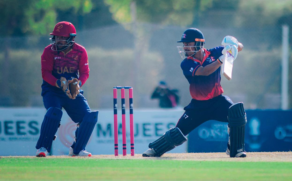 युएईलाई नेलपाले दियो २३४ रनको लक्ष्य