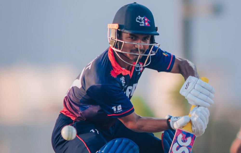 युएईविरुद्ध कप्तान रोहित पौडेलको अर्धशतक