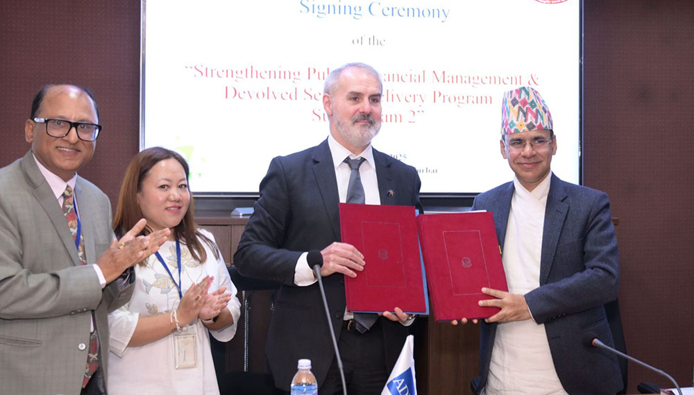 नेपाल सरकार र एसियाली विकास बैंकबीच सहुलियतपूर्ण ऋण सम्झौतामा हस्ताक्षर