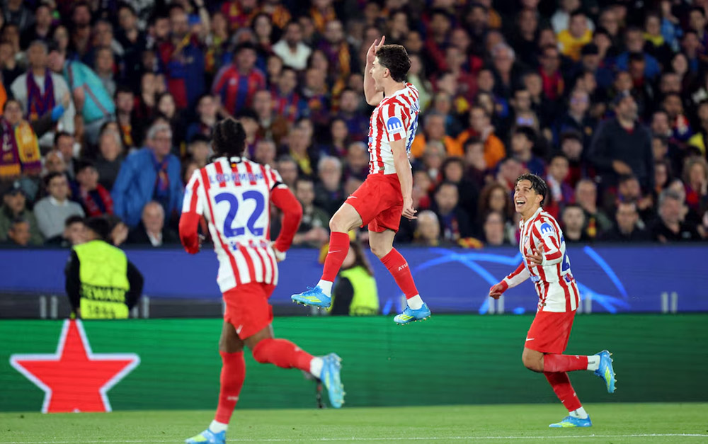 च्याम्पियन्स लिग: बार्सिलोनामाथि एटलेटिको म्याड्रिडको २-० को अग्रता