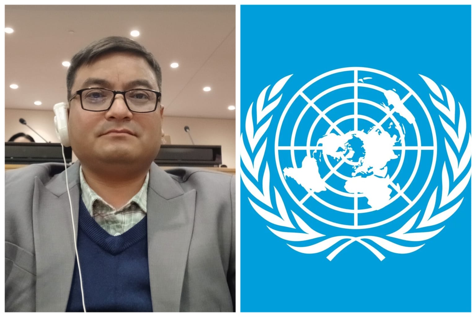 सार्क पत्रकार मञ्चका अध्यक्ष राजु लामाले संयुक्त राष्ट्र संघको CEPA को २५ औं सत्रमा भाग लिदै-