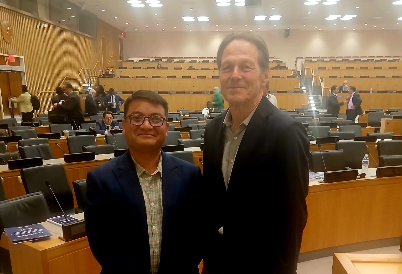 संयुक्त राष्ट्र संघको सत्रमा सार्क पत्रकार मञ्चका अध्यक्ष लामाले CEPA का उपाध्यक्ष रोल्फ अल्टरलाई भेंटे-