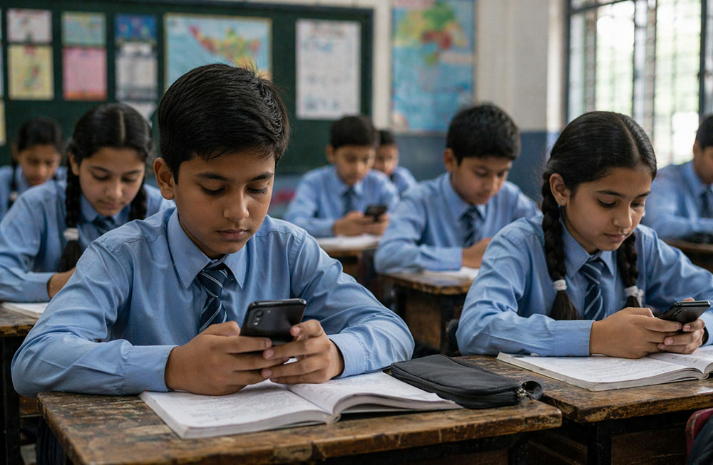 विश्वका ५८ प्रतिशत देशका विद्यालयमा मोवाइल फोन प्रतिबन्ध